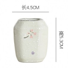 업소용 케이스 병 가정용 세라믹 이쑤시개 통 이쑤시개병 도자기 뚜껑, 1개, 4_네잎클로버 스트레이트 치약통