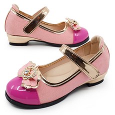 Didisu女童款可愛閃亮跟皮鞋