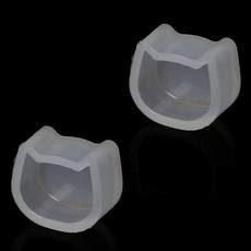 패션 이어링 레진 몰드 이어 스터드 실리콘 몰드 DIY 아트 크래프트 주얼리 제작, 분명한, 1세트, 고양이