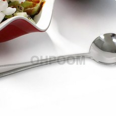 [오품] 서빙스푼 팥빙수수저 디저트커트러리 깔끔한수저, 땡땡이빙수스푼