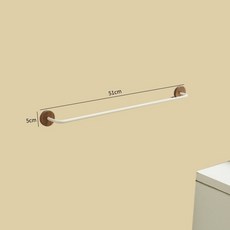 門後置物架收納架壁掛 衛生間厠所鞋子掛架 大尺寸 免打孔衚桃木 24h出貨】浴室拖鞋架 【臺灣, 黑胡桃木-51cm奶白色, 1個