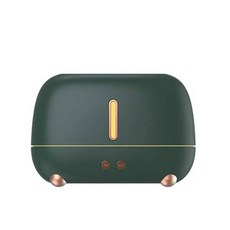 컴팩트 3D 불꽃 LED 에센셜 오일 디퓨저 가정 자동차 및 사무실용 USB 전원 쿨 미스트 초음파 아로마테라피, 녹색