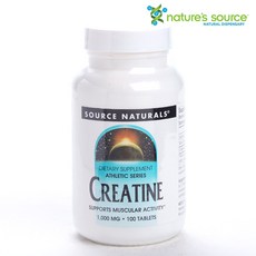 SOURCE NATURALS 無麩質無糖肌酸錠 1000mg, 100顆, 1罐
