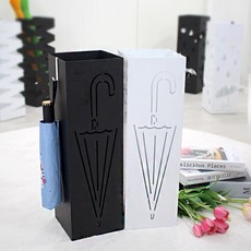 설렘하우스 사각 철재 우산꽂이, 1개, 화이트