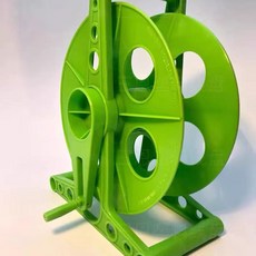 捲綫盤空盤繞綫盤放綫滾輪電綫收納盤架手搖軲轆放綫器拖綫盤綫軸, 1個, 捲線盤經典綠, 捲線盤經典綠