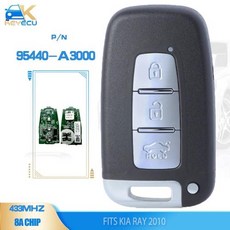 스마트키 KEYECU 보드 스마트 원격 키 기아 레이 2010 433MHz 8A 칩 포브 3 단추 95440A3000, 2) 3PCS KEYS