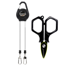 언더캐스트 라인레이저 티타늄 합사가위 듀얼 핀온릴, 블랙, 1세트