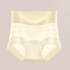 美雅挺 軟蕾絲高腰內褲 輕薄透氣 舒適提臀收腹 不捲邊不夾臀 膚色 2XL