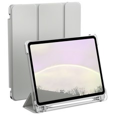 rorentech iPad 鉛筆收納智慧型保護套, 暖灰色, 1個