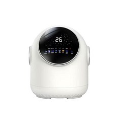 太空艙 GQ-26 迷你滾筒洗衣機，內衣褲專用，全自動洗脫烘，UVC紫外線殺菌，70℃熱烘, 黑白色, 便攜式洗衣機GQ-26T/洗脫烘一體+紫外線殺菌