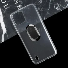 블랙뷰 오스칼 C60 6.53인치 2022 후면 링 홀더 브래킷 폰 케이스 TPU 소프트 실리콘 커버, 01 Blackview Oscal C60, 01 케이스 및 홀더, 08 Clear With A Black