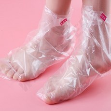 비닐양말 발커버 감싸개 비닐봉지 100P 각질관리 케어 보습 일회용, 1개