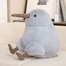 애착 키위새인형 희귀종 귀여운인형 하잖은, B. 대형 40cm, B. 밝은 회색 키위