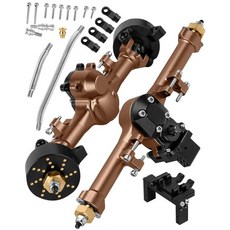 전면 후면 포탈 차축 (양쪽이 5mm 넓음) 업그레이드 부품 1/24 SCX24 C10 JLU 글래디에이터 브롱코 데드볼트 RC 크롤러 BRCatWPark 알루미늄 +5mm, 황동 - (축 +5mm 넓음)