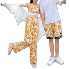 커플 시밀러룩 하와이안 휴양지 웨딩촬영 긴팔 바캉스 셔츠 드레스 신혼여행 반팔 패밀리룩 원피스