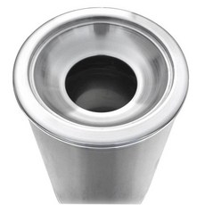 대용량 대형 쓰레기통 야외 스텐 업소용 휴지통 뚜껑없는 원형 쓰레기통 65L-209L, 65L