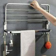 리아모어 스테인리스 접이식 욕실 선반, 1개, 스텐