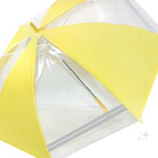 투명창 경량 안전 어린이 우산 유치원생 초등학생 단체 비치 보호구역 시인성 향상