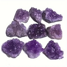 천연 브라질 아멜라트 자수정 원석, 110-140g