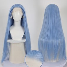 【小優】哪吒2 敖丙cos假髮 手鈎前蕾絲13*4 美人尖古風冰藍色假髮, 1個, 敖丙  13*4前蕾丝