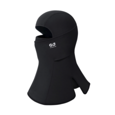GO LOVE JOY冬季保暖頭套 防風保暖透氣面罩 戶外運動頭套, 黑色, 1個