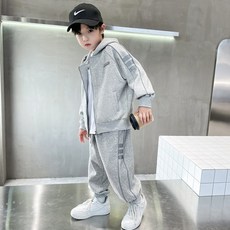 AA4146 남아 주니어 초등학생 초딩 키즈 아동 봄 가을 코튼 면혼방 후드 후리스 집업 자켓 트레이닝 조거 팬츠 바지 상하세트 운동복 투피스