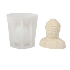 DIY 부처님 양초 실리콘 몰드 3D 부처님 석고 비누 시멘트 수지 몰드 페스티벌 선물 만들기 교회 양초 제작, 05 Large LZ548, 01, 1개, Large LZ548