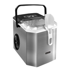 Kamera 微電腦全自動製冰機 KA-SD12M，具備自動清洗功能與提把設計，適合居家或露營使用, KA-SD12M