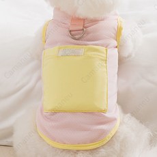 까마느 자외선차단 강아지 하네스 조끼 쿨 여름옷, 1개, 핑크