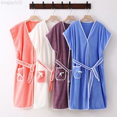 清倉可穿式繫帶珊瑚絨浴袍浴裙吸水浴巾女成人睡衣柔軟舒適