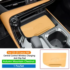 TAJIAN 자동차 실리콘 미끄럼 방지 전화 홀더 패드 중앙 제어 무선 Lexus NX 2022-2025 용 매트 액세서리, 03 AM Chestnut