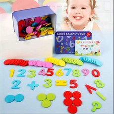 早教算數學習盒-台灣出貨，兒童數學啟蒙教具，趣味算術遊戲，安全無毒材質, 1個, Multicolor