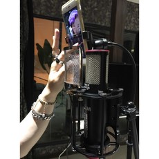 專業錄音室錄音套裝組 時尚幻影電容麥克風 專業舞台落地架 監聽耳機 音效盒 聲線調整