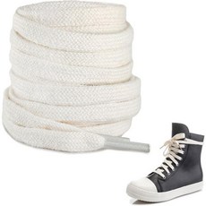 릭 오웬스용 면 신발끈 캐주얼 테니스 스포츠 스니커즈용 5/16(8mm) 플랫 신발끈 교체용 끈