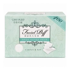 CHICOLEO 奇格利爾 顏面肌化妝棉 縲縈棉 400片, 1組, 400入