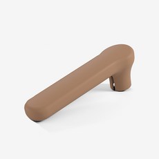 실리콘 문고리 손잡이 커버 일자형 정전기방지 현관 방문 도어 핸들 보호 덮개, 브라운_2개 세트