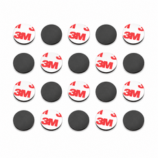 모아리브 3M 원형 자석 스티커 20mm, 20개, 블랙