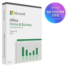 마이크로소프트 Office 2024 Home and Business (기업용 PKC 영문), 1개, 선택하세요