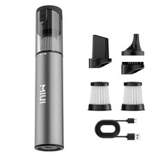 MIUI 미니 휴대용 진공 청소기 무선 핸드헬드 진공 청소기 3 개의 흡입 헤드 데스크탑 키보드 차량용 U, 라이트 그레이, 02 라이트 그레이