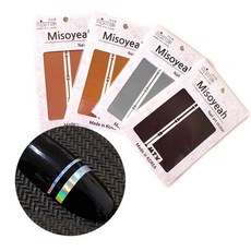 미소예 THIN 라인 네일 스티커, 홀로그램실버, 1개