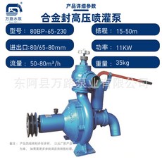 萬路水泵 合金封高壓噴灌泵 11KW, 1個, 80BP-65-230