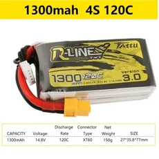 Tattu R-Line 3.0 V3 1300/1400/1550/1800/2000mAh 120C 4S 14.8V Lipo 배터리 XT60 플러그 FPV 레이싱 드, 04 1PC 1300mAh 120C 4S, 01 빠른  Mainland