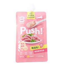 GuoShi寵物 Push! 噗滋包 強護活力補給雞 貓主食肉泥, 鴨肉雞肉, 110g, 1包