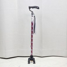 노인 사발 지팡이 4발 네발 길이조절 지팡이 TW-0128 어르신 보행보조 장기요양등급 복지용구, 로즈/장기요양등급 본인부담금 6%, 1개
