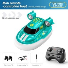rc 배 15km/h RC 보트 전동 스피드보트 무선 조종 선박 LED 조명 팜 수영장 모델 크리스마스 선물, China Mainland, green