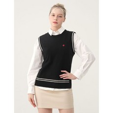 비버리힐스폴로클럽 여성 더블라인 라운드 베스트 TK064