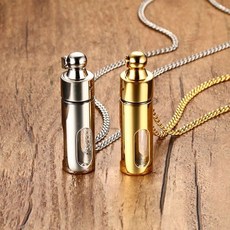 마녀플랜트 약 악세서리 목걸이 팬던트 건강목걸이 효도선물 알약케이스 응급약 보관 협심증약 티타늄 약보관 심근경색약보관 심혈관 건강용품 협심증약보관함캡슐 생명구조목걸이 비상용품캡슐, 골드_협심증약N, 1개