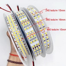 5m 밝은 12v 24v LED 스트립 480 leds/m 360 leds/m 240 leds/m 2700k 2800k 4500k 6500k 선형 벽 유연한, 03 발광 Color2, 07 12v 480 leds m 15mm, 1개