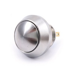 大林電子 12mm 不鏽鋼金屬弧面無段開關 (焊線式) S12101A, 1個