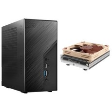 ASRock DeskMini X600 8700G 120W 에즈윈 녹투아 쿨러 변경 RAM 32GB(16G*2) + NVMe PCIe 4.0 1TB, Free DOS, 32GB, 블랙